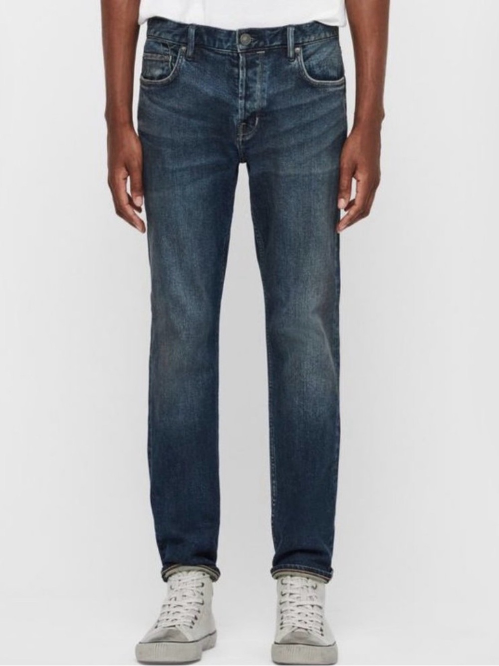ALLSAINTS Men’s Carter Tapered Straight Jeans Dark Wash Size 36
